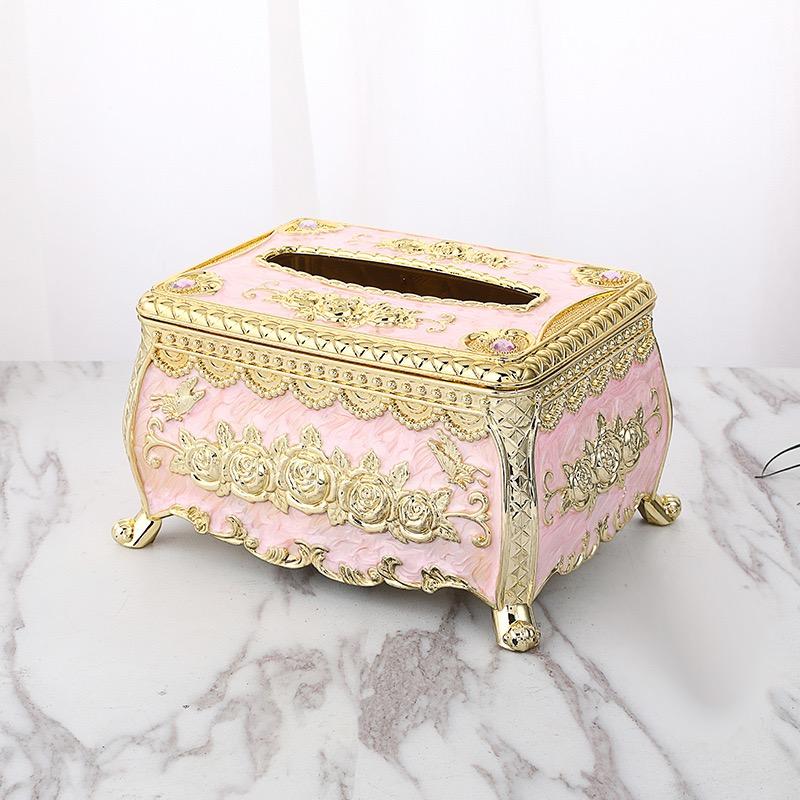 Napkin Extraction Paper Box European Style Plastic Kitchen Napkin Dispenser Storage Box Organizer Desktop Home Decorative