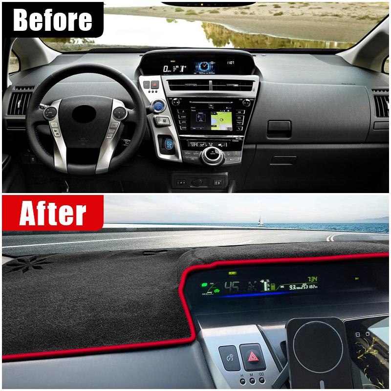 Covoraș de bord auto anti-lumină Husă instrumente Covoare Pentru Toyota Prius V Alpha Daihatsu Mebius 2012-2016 2017 2018 2019 ZVW40