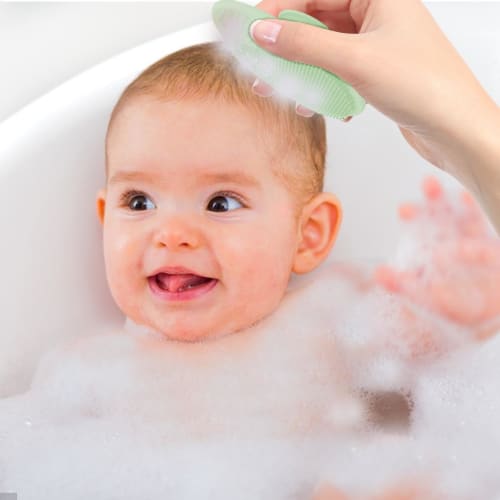 Baby Head Scrubber | Silicone Baby Hair Scrubber | Toddler Scalp Scrubber | Scalp Massager and Brush Comb | Cradle Cap Comb | Scrub Brush | Bath Scrub