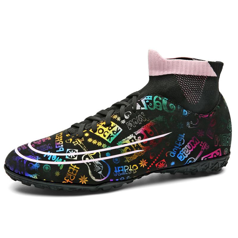 

New mandarin duck football shoes broken nails men and women children adult students indoor and outdoor training sports shoes sports shoes 35