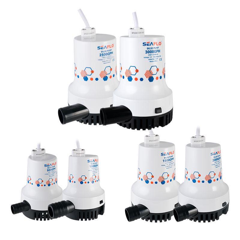 12V/24V DC Submersible Marine Bilge Pump for Fishing Boats - High Flow Seawater Drainage Pump