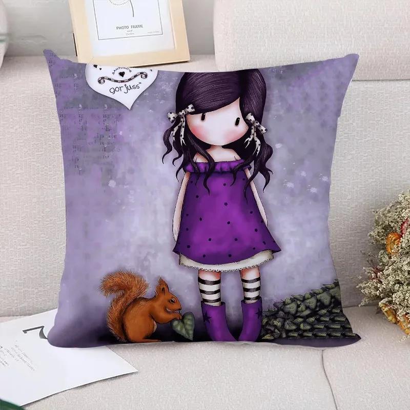 Couple Pillow Pillowcases  Gorjuss Fall Decor Decorative Cushion Cover X Covers for Bed Pillows Pilow Cases