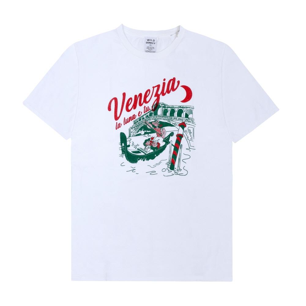 Wild Donkey Unisex Graphic T shirT Venezia T Venezia whiTe T-VENEZIA WHITE (XS)