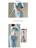 Zixuan Changqing Elegant Slim Tulle Long Skirt Swimsuit Set with Sleeves for Women