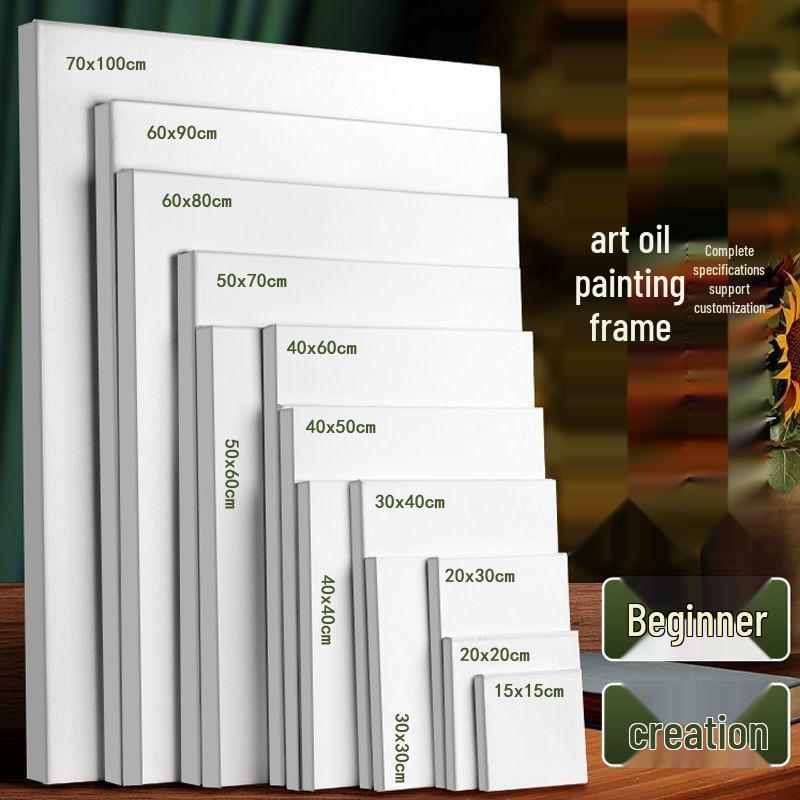 Multi-Size Drawing Canvas for Oil & Acrylic Paints - Blank Inner Frame Painting Tools