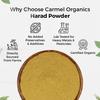 CARMEL ORGANICS Harad/Haritaki Powder(100 Grams) | Jaivik Bharat Certified | Terminalia Chebula | Kadukkai Podi/Karakkaya Pudiyamu