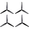 4pcs HQ Macroquad Prop 8X4X3 Tri-Blade Propeller 8 inch CW CCW Propeller Black-Glass Fiber Nylon for RC FPV Drone Quadcopter