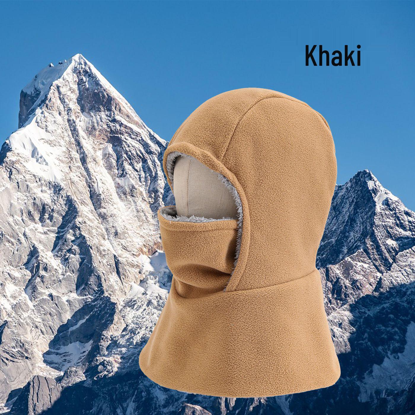 

Теплая шапка с флисовой подкладкой на осень/зиму: Маска для активного отдыха: велоспорт, альпинизм, катание на лыжах, защита от холода хаки