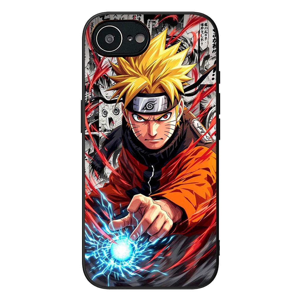 Kreslený obal na telefon Naruto Uchiha Sasuke pro Apple iPhone 16 15 14 Plus 13 12 Mini 17 Pro Max + ProMax 16E Air 16+ Pouzdro