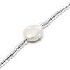 Bracelet - Luxenter - Siever - Argent 925 - Plaqué finition en rhodium - Perle Blanche