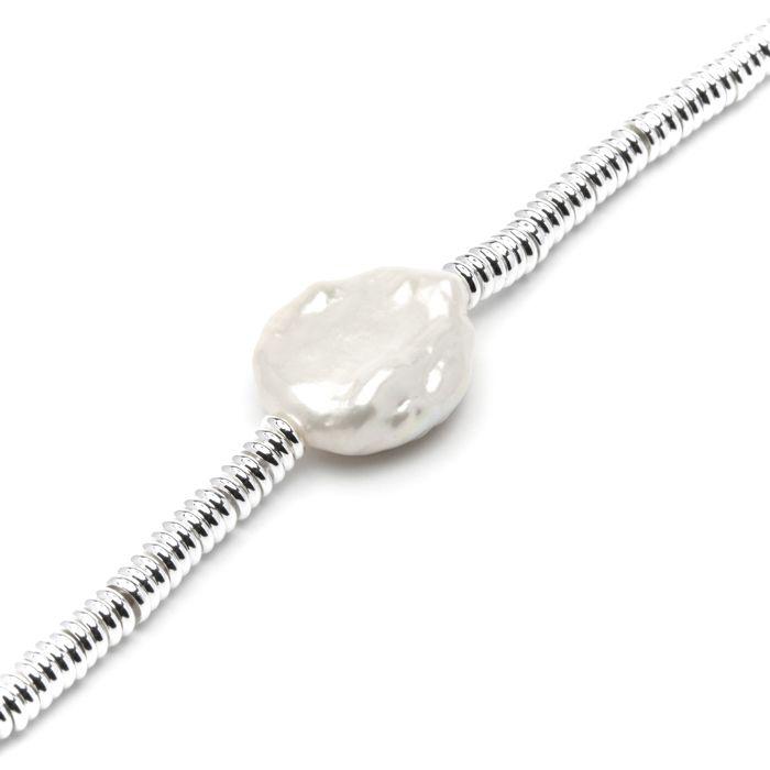 Bracelet - Luxenter - Siever - Argent 925 - Plaqué Rhodium - Perle Blanche