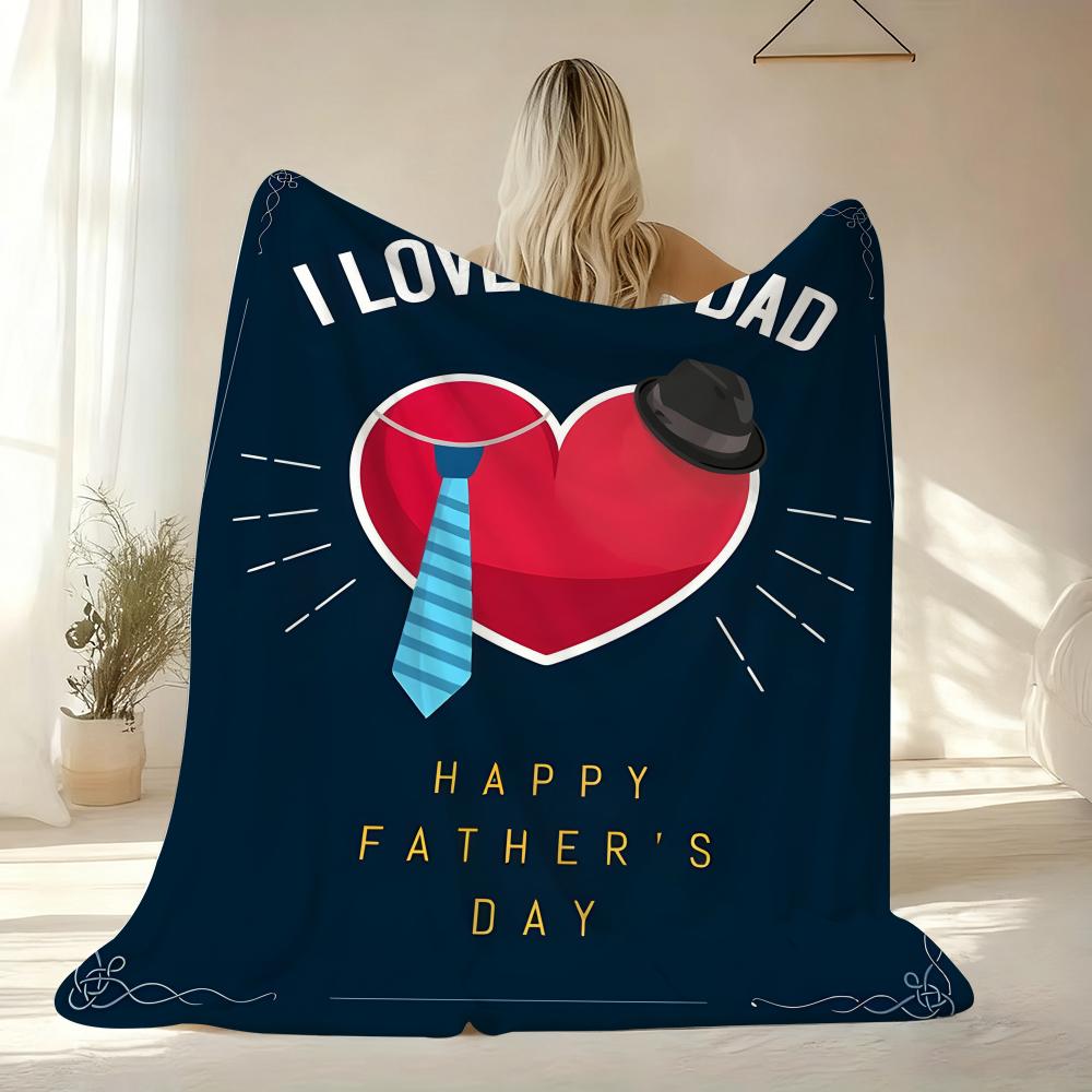 Father's Day Throw Soft Flannel AC Blanket Lightweight Summer Nap Throw Cozy  Blanket for Sofa Bed Travel Home