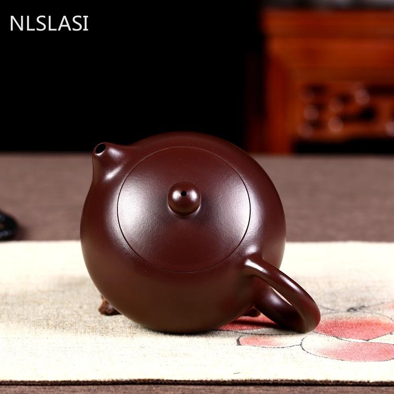 Large Capacity 320ml Yixing Purple Clay Tea Pot Classic Xishi Teapots Beauty Kettle Raw Ore Handmade Boutique Tea Set Drinkware