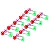 10 Pcs Fishing Rod Alarm Dual Alert Bells Fishing Bells Clips with 2 Holes of Different Sizes for Night Fishing