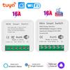 Tuya WiFi Smart Switch 2-way Control with Energy Monitor Switch 16A Mini Smart Breaker Smart Life Control Alexa Via Google Home