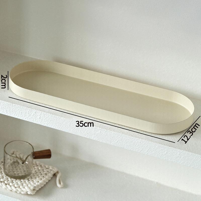 Oval Tray Jewelry Storage Trays Cake Dessert Utensil Tray Dinner Plate Breakfast Fruit Plate Tableware White Shell Plate