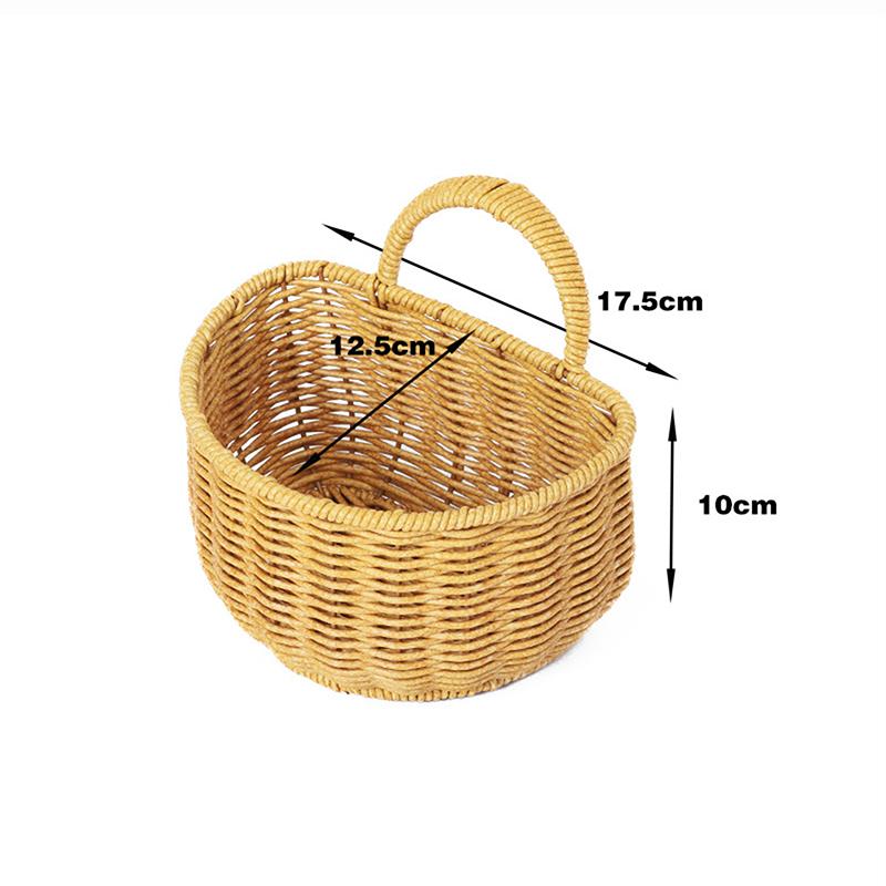 

Настенная подвесная корзина для хранения Контейнер Декоративная корзина Ручной работы Кухонная корзина для хранения Для садового цветочного горшка Гостиная