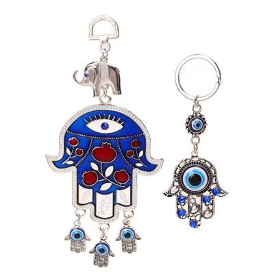 2ks Přívěsek Modré oko Klíčenka Modré oko Závěsná ozdoba Klíčenka Dekor Amulet Ručně vyrobený přívěsek