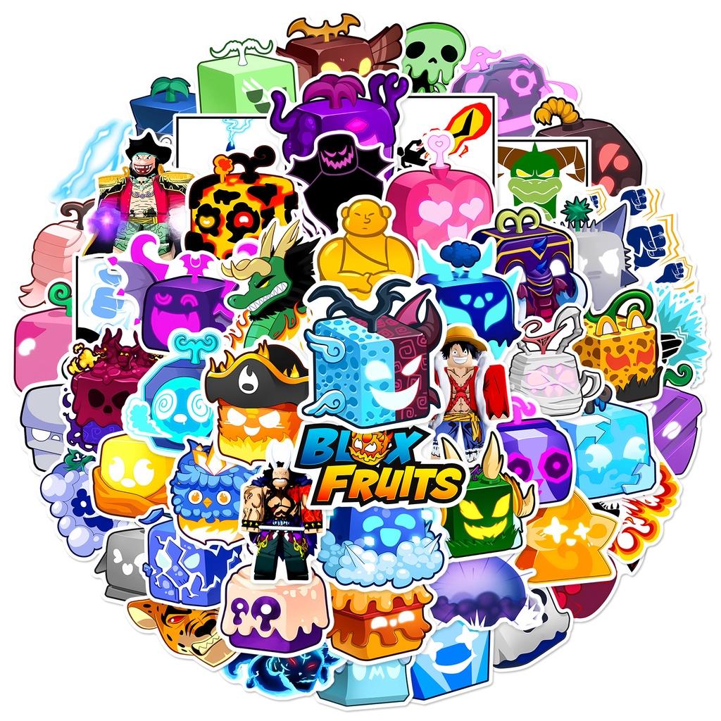 Set Vibrant și Durabil de Stickere Blox Fruits Pentru Decor Personalizat