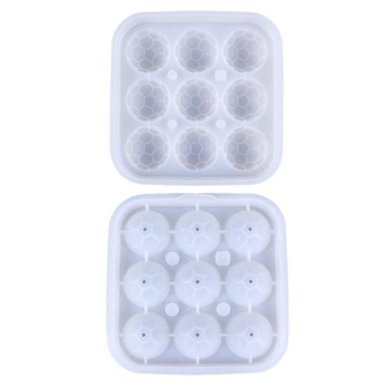 Soccer Ball Ice Cube Tray, 2026 World Mug Silicone Sphere Mold, Round Ice Maker for Whiskey Cocktail, Sports Themed Party Drinks Fans Gift