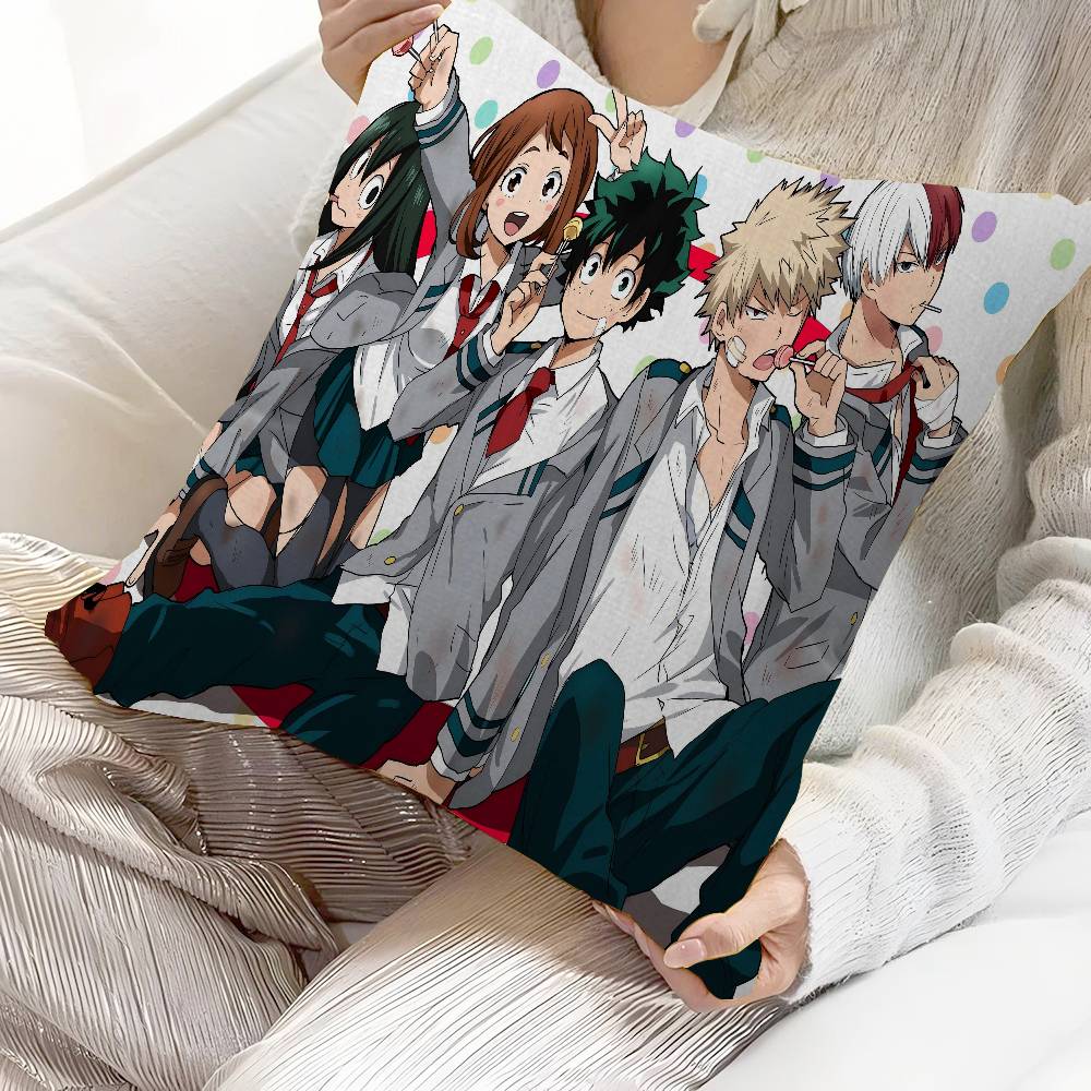 Anime M-My Hero Academia Cushion Cover Polyester Sofa Cushions Decorative Throw Pillows Home Decoration Pillowcover