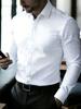 Geometric Pattern Long-sleeve Button-up Men's Shirt, Versatile for All Occasions.