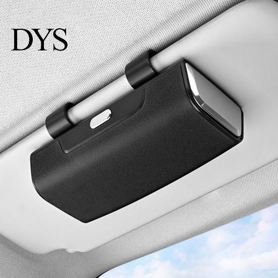 Anti-scratch Car Organizer Storage Box for Sun Visor Shockproof Protective Eyeglasses Case with Soft Velvet Glasses Lining Magnetic Lock Large
