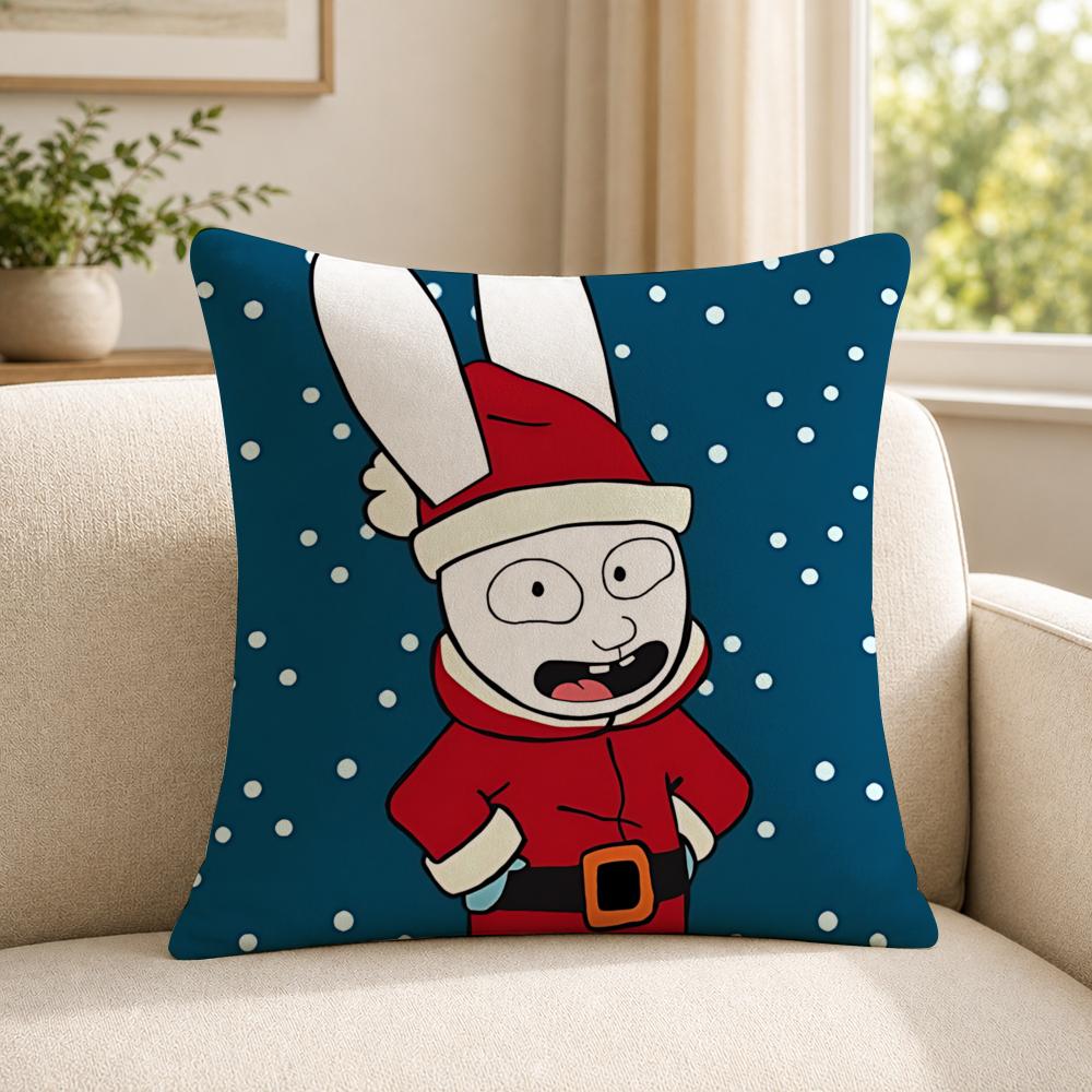 Cartoon Ssimon Rabbit Cushion Cover Shortplush Cushion Coverbreathableskinfriendlywashableroom Sofa Decor Gift