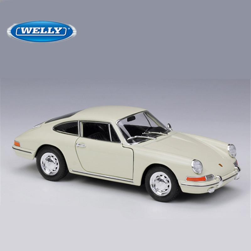 WELLY 1/24 1964 Porsche 911 Alloy Classic Sports Car Model Diecasts Metal Vehicles Car Model Simulation Collection Kids Toy Gift