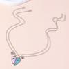 2 Pièces/Ensemble Mignon Panda Bleu et Rose Motif Cœur Brisé Puzzle Collier Pendentif Charme BFF Choker Pour Filles Amitié Betsie
