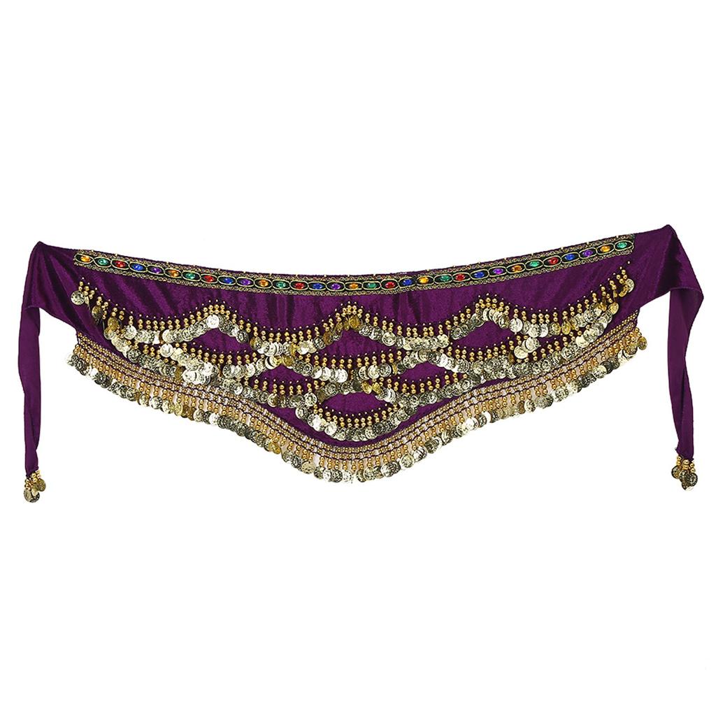 2Colors Belly Dancing Hip Scarf Wrap Skirt Bellydance Waist Belt with Artificial  Tassel Belly Dancing Waist Belt
