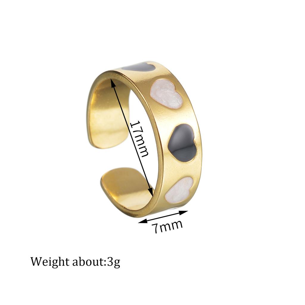 Atoztide New Fashion Vintage Rings For Men Women Stainless Steel Gold Color Adjustable Neutral Retro Ring Anillo Jewelry Gift