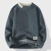 Retro Style Men's Thick Knit Round Neck Sweater for Cross-Border Trade