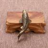 1 Pcs Solid Copper Koi Antique Wealth Gathering Copper Handicraft Tea Pet Simulation Brass Carp Ornament