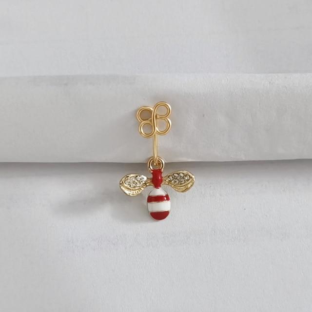 1Pc Goth motyl drut miedziany spirala fałszywy Piercing kolczyk w nosie Punk złoty kolor klip kolczyk w nosie klips do ucha mankiet biżuteria do ciała