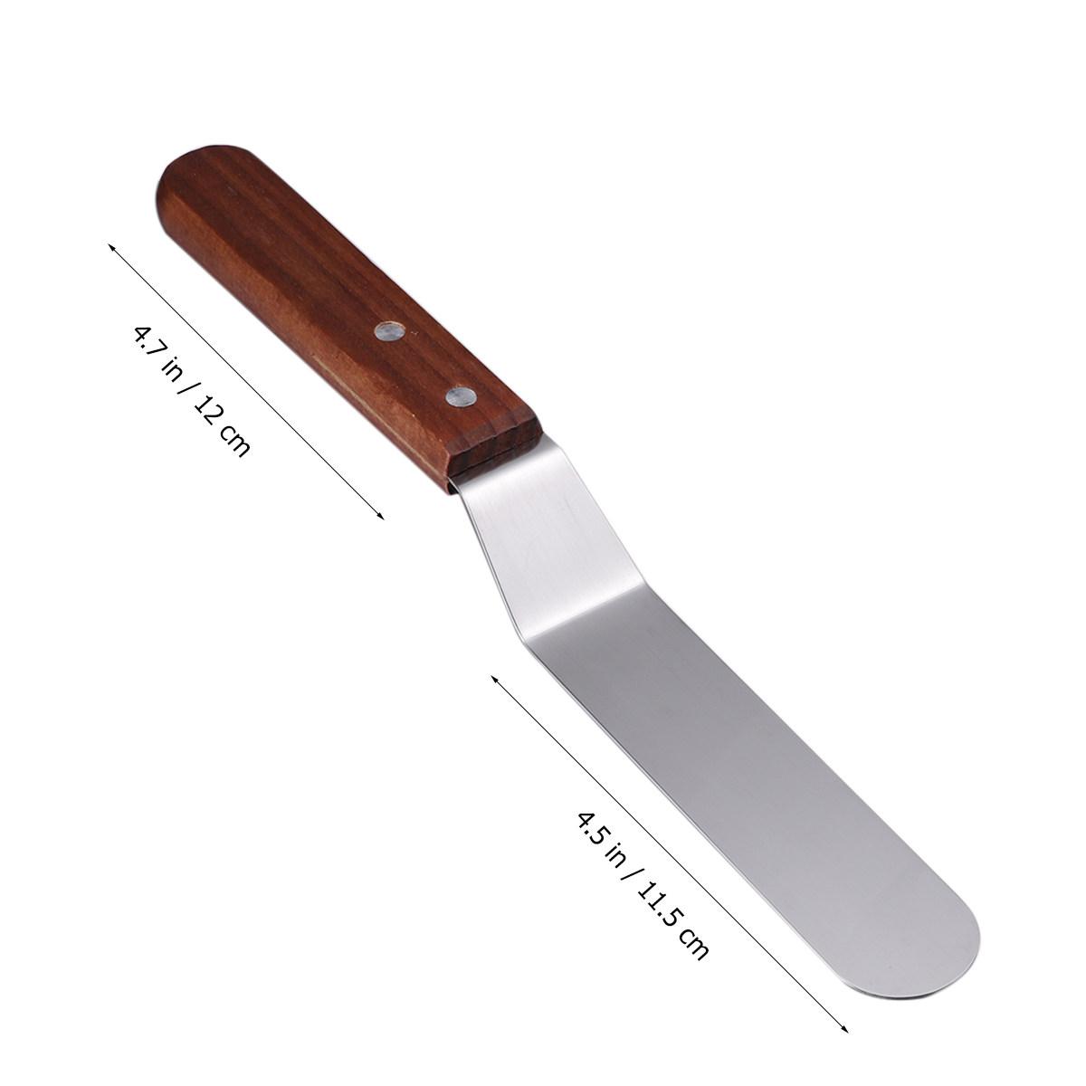

Cream Spatula Butter Cake Stainless Steel Redwood Icing Smoother Cake Decorating Tool Pastry Spreader Jam Cream Helper