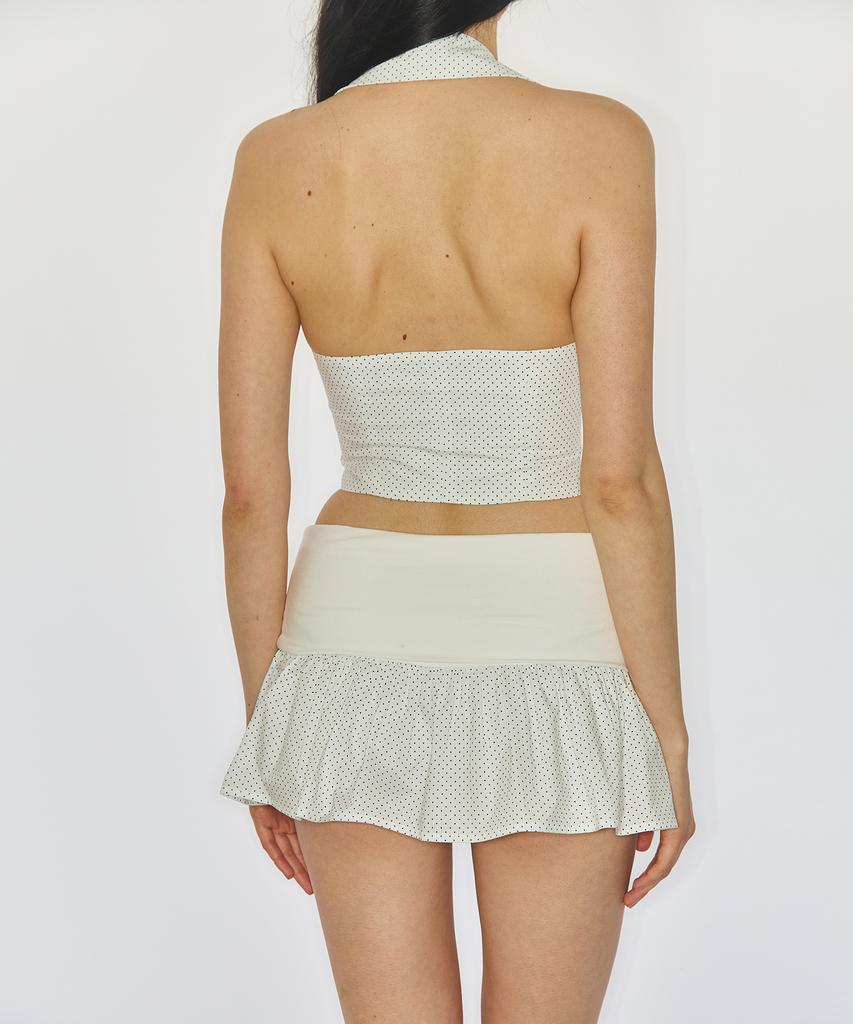 Yuhili Shirring Mini Skort / Ivory
