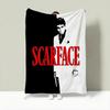 Movie S-Scarface Throw Lightweight 240g Flannel Blanket Soft Skin-friendly for Summer Cooling