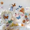 40pcs Colorful Butterfly Wings Stickers Epoxy Resin Fillings Plant Sticker for DIY Silicone Mold Filler Nail Art Crafts Decor