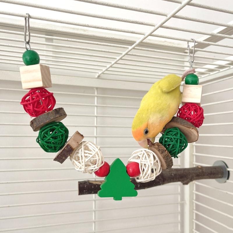 Pet Bird Chew Toy Natural Christmas Corn Cluster for Cockatiel Conure Cockatoos Teeth Grinding Perfect for Cage Bird