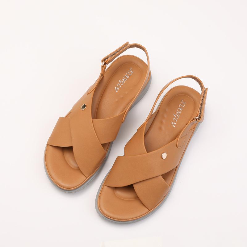Flat Sandals for Women Summer Backheel with Slope Casual Shoes That Feel Like Feces for Vacation and Travel