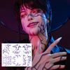 Kpop Demon HUNTERIX Tattoo-Aufkleber Sajaa Boys Dark Cosplay Körper-Tattoo-Aufkleber Set Kinder Geburtstagsparty Geschenke Cosplay Requisiten