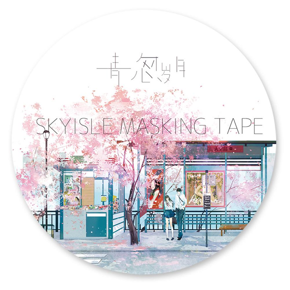 Kreatives Romantisches Kirschblüten Bild Papier Selbstklebeband DIY Dekorationswerkzeuge