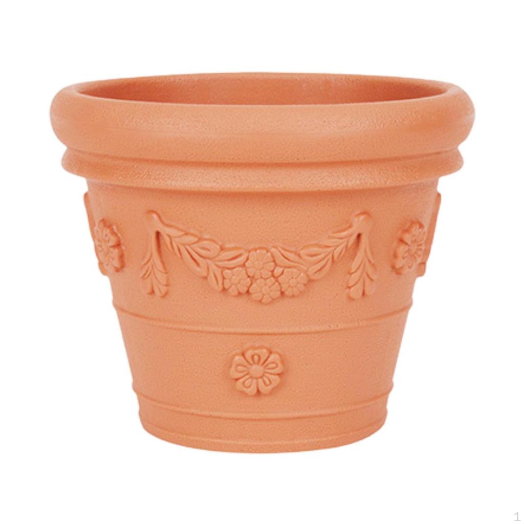 Flower Pot Resin Plant Container Decorative Lightweight Planter Breathable Mesh for Home Garden