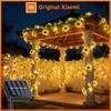 2/5/10M LED Solar Sunflower String Light Outdoor Artificial Flower Vine Atmosphere Lamp for Garden Wedding Holiday Decoration