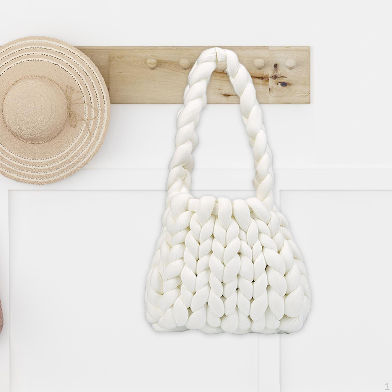 

Удобные дышащие вязаные сумки из массивной пряжи, комплект повседневного домашнего вязания для белый