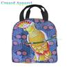 Large Lunch Bag Parrots On Branches Printed Insulated Lunch Box for Women and Men, Portable Lunch Box for Work Picnic Beach