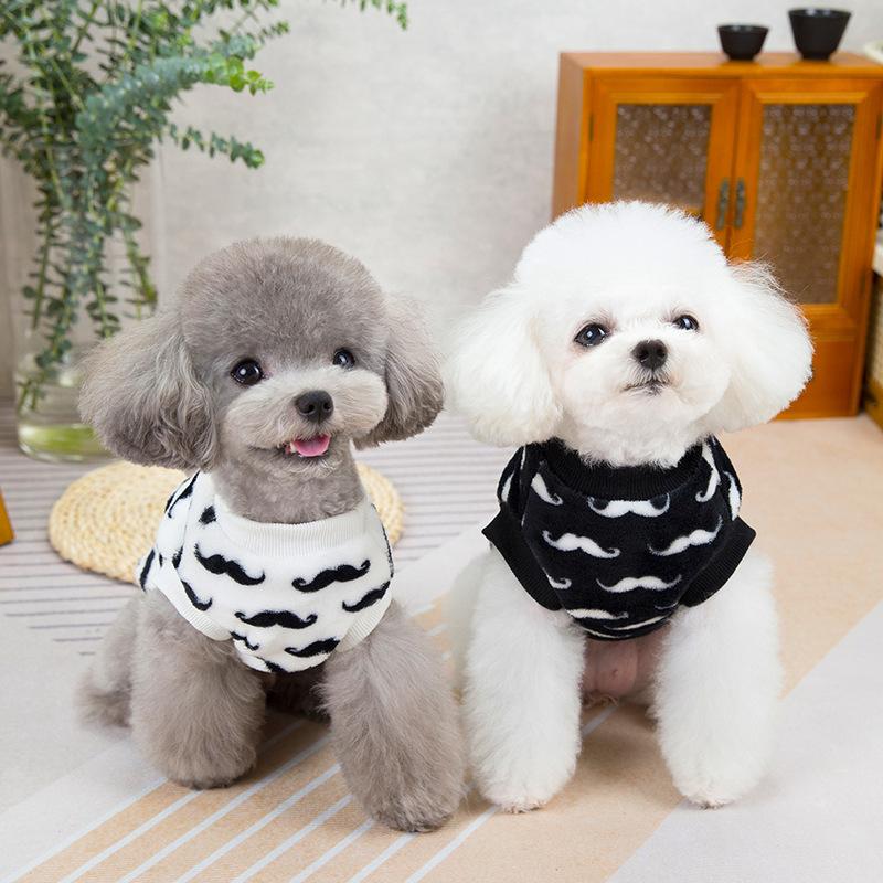 Cat pet winter contrasting color plush vest clothes pet clothing dog clothes pet Nordic plush clothes