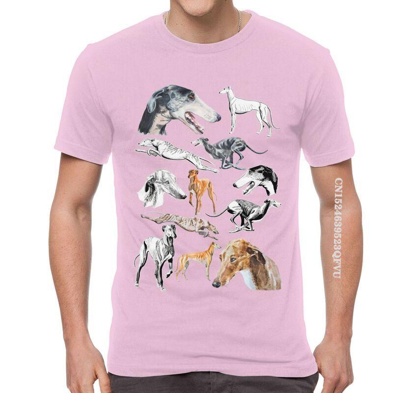 Male Greyhound Dog T Shirts Graphic Pet Whippet Sighthound Lover Tshirt Cool T Shirt Cotton Oversized Tee Tops EMO Men