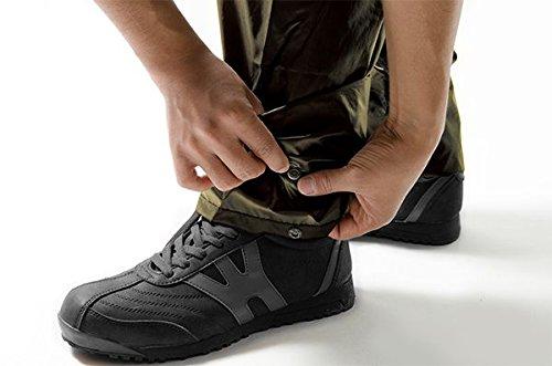 Men's Rain Suit (Water Resistance: 10,000mmH2O), Adjustable Hem, Adjustable Hood, Waterproof Tape, Mesh Lining, Size L, Olive, AS5100